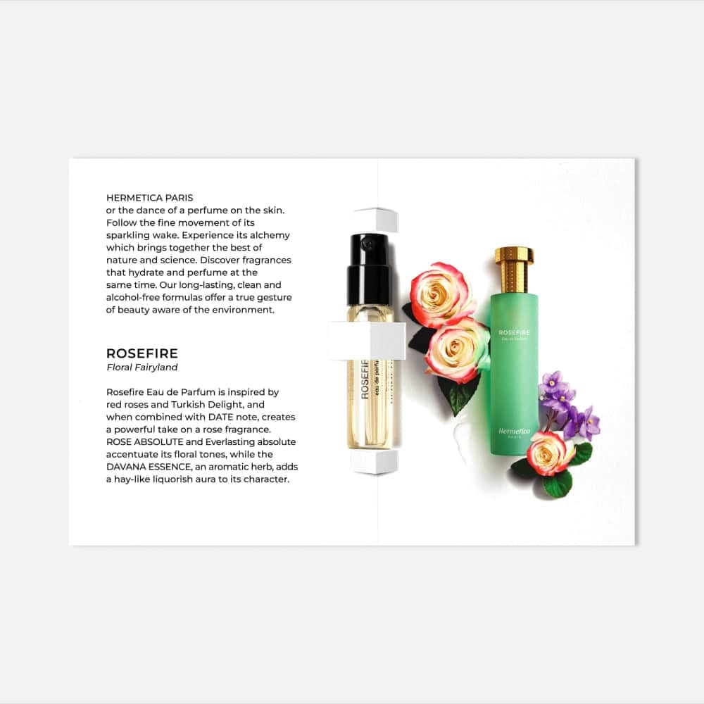 Hermetica Paris | Rosefire - Eau de Parfum Sample 1.5ml - Card